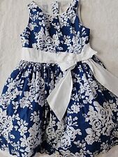 Vestido Floral Janie And Jack Niñas Azul Blanco Talla 3T Usado segunda mano  Embacar hacia Argentina