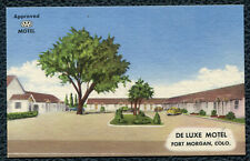 Cartão postal de linho Deluxe Motel Fort Morgan Colorado co, usado comprar usado  Enviando para Brazil