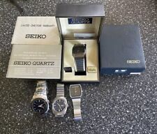 Usado, 4- Relógios masculinos vintage em muito bom estado Seiko quartzo, Sportura, Caravelle, Timex comprar usado  Enviando para Brazil