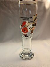 Franziskaner  Weissbier Tall Pilsner Christmas Santa Painting Germany Glass, used for sale  Shipping to South Africa