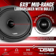 Used, DS18 6x9" Mid Range Bass 600 Watt 4 Ohm Bullet Car Audio Speaker PRO-ZXI694BM for sale  Shipping to South Africa
