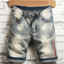 Calça jeans masculina reta fina curta casual moda jeans skinny shorts, usado comprar usado  Enviando para Brazil