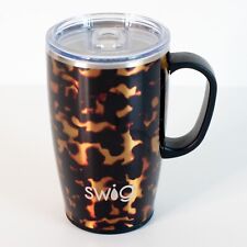 Caneca de viagem Swig isolada térmica 18 oz copo de aço inoxidável estampa de leopardo, usado comprar usado  Enviando para Brazil