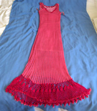 Vestido longo rosa feito à mão croche comprar usado  Enviando para Brazil