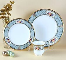 Royal Emblem by Noretake 3pc Lot Dinner Plate, Salad, & Cup Fruits, Lattice, used for sale  Shipping to South Africa