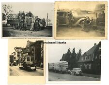 8x Orig. Foto Soldaten mit Lkw Pkw Opel Blitz Mercedes Bus Kübelwagen Russland, usado comprar usado  Enviando para Brazil