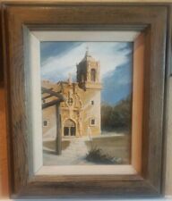 SAN ANTONIO TEXAS ARTIST TOM KEYES SAN JOSE MISSION OIL PAINTING 9" X 12" , used for sale  Shipping to South Africa