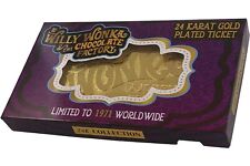 Ingresso dourado Willy Wonka fábrica de chocolate folheado a ouro 24k 1 de 1971 edição limitada comprar usado  Enviando para Brazil