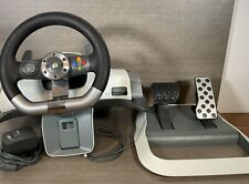Official Microsoft Xbox 360 Steering Wheel & Pedals, Table Mount.  Driving/ Car, used for sale  Shipping to South Africa