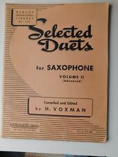 Duetos selecionados para saxofone, vol. II, editado por H. Voxman, muito bom estado  comprar usado  Enviando para Brazil