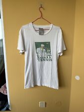 vintage NIKE Tennis Davidoff Swiss Indoors T-Shirt big logo white size L for sale  Shipping to South Africa