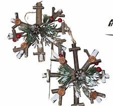 Rustic wooden snowflake for sale  Camp Hill