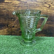 Vintage Sowerby Glass, Art Deco, Green Glass Water Jug/Pitcher c.1930's, used for sale  Shipping to South Africa