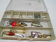 Vintage Fishing Equipment Lures Spinners Hooks In Tackle Case for sale  Shipping to South Africa