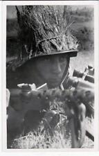PHOTO CAMOUFLAGE SNIPER PORTRAIT soldat allemand ORIGINAL AGFA ww2 wk2 d'occasion  Avignon