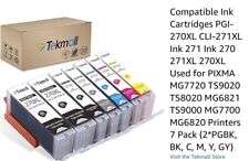 Tekmall Ink Cartridges (See Listing For Compatible Printers)  6 Pack Open Box for sale  Shipping to South Africa