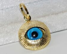 9ct Yellow Gold Evil Eye Pendant / Charm - Sun Burst Design for sale  Shipping to South Africa