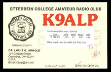 Rádio cartão QSL EUA K9ALP Columbus OH 2003 DR Louis G Arnold - Otterbein ≠ V922 comprar usado  Enviando para Brazil
