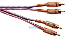 PREMIUM Twin 2x RCA Phono macho enchufe a enchufe plomo cable de altavoz de audio de 0,5 m a 5 m segunda mano  Embacar hacia Argentina