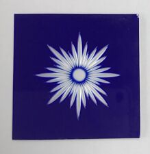 Etched blue glass for sale  STAFFORD