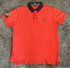 Camisa Polo Ralph Lauren De Colección Para Hombre XL Cabeza Roja India Canoa Kayak Club Parche segunda mano  Embacar hacia Argentina