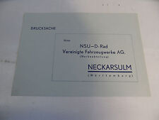 Old card nsu d'occasion  Expédié en Belgium