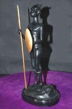Zulu Warrior An Interpretation In Bronze Shaka Marble Base / Velvet Bottom, used for sale  Shipping to South Africa