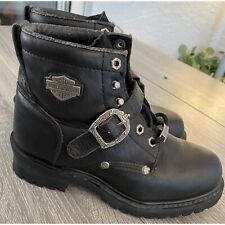 Botas de cuero negras para mujer Harley Davidson talla 7,5, usado segunda mano  Embacar hacia Argentina