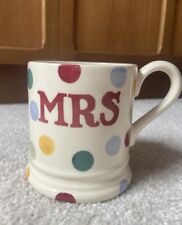 Emma Bridgewater polka dot MRS mug half pint excellent condition for sale  BEDFORD