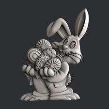 Used, 3d STL models for CNC, Artcam, Aspire, relief easter bunny for sale  Shipping to South Africa