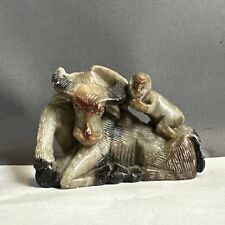 Chinese Carved Buffalo Soapstone Figure for sale  Shipping to South Africa
