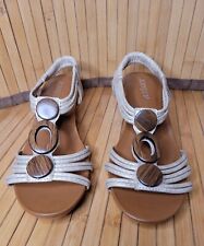 Sandálias anabela femininas design de madeira boho tamanho 7 (EUA) / 38 (UE) NOVO EM FOLHA sapatos fofos comprar usado  Enviando para Brazil