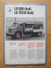 Folheto MERCEDES BENZ LA 1519 & 1113B 4x4 veículo de combate a incêndio 1974 comprar usado  Enviando para Brazil
