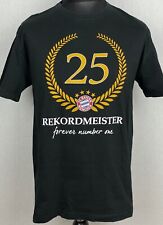 Camiseta negra para hombre FC Bayern Munich Anniversary 25 Rekordmeister talla M, usado segunda mano  Embacar hacia Argentina