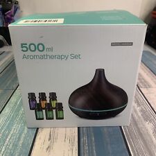 Homasy by Victsing 500ml Aromatherapy Diffuser Set - Dark Brown Wood Color, used for sale  Shipping to South Africa
