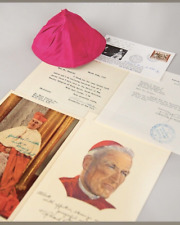 Cardinal Cushing and Spellman (5) Signed Items with an Archbishop Zucchetto, used for sale  Shipping to South Africa