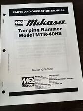 Mikasa multiquip mtr40hs for sale  Santa Rosa