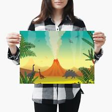 A3| Desenho animado dinossauro vulcão jurássico tamanho A3 pôster impressão foto arte presente #2484 comprar usado  Enviando para Brazil