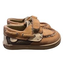 Sperry Infant Toddler Tan Boat Shoe Hook Loop Closure Size 3M for sale  Shipping to South Africa