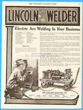 Lincoln Electric Motor Co 1919 anuncio Cleveland OH soldador por arco soldadura trabajador de metales segunda mano  Embacar hacia Argentina