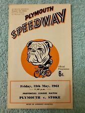 Plymouth speedway. rare for sale  SKIPTON