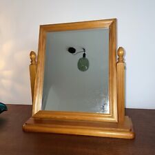 Vintage Retro Pine Wood Small Dressing Table Mirror Vanity for sale  Shipping to South Africa