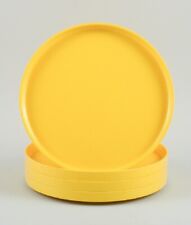 Usado, Massimo Vignelli para Heller, Italia. Un juego de 4 platos de cena en amarillo melamina segunda mano  Embacar hacia Argentina