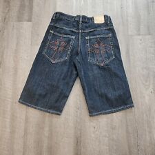 Shorts jeans masculino Red Ape 34 jeans folgado Y2K hip hop bordado longo desgastado comprar usado  Enviando para Brazil