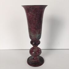 Vaso decorativo de metal vermelho 10" estilo respingo de granito comprar usado  Enviando para Brazil