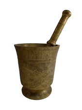 Brass pestle mortar for sale  RUGBY