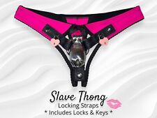 Sissy Training Pink Thong Panties, Anti-Falling Harness for Male Chastity Cage for sale  Shipping to South Africa