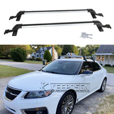 For Saab 9-5 4-Door Bare Roof Rack Crossbars Luggage Kayak Cargo Carriers + Lock, used for sale  Shipping to South Africa