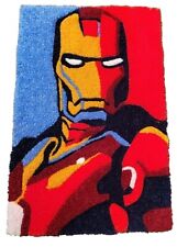 "Alfombra de área Iron Man, decoraciones de sala de juegos arcade, alfombra hecha a mano 25"" × 16" segunda mano  Embacar hacia Argentina