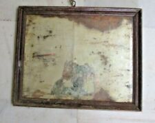 1850'S OLD ANTIQUE WOODEN THICK FRAMED WALL HANGING DRESSING BELGIUM MIRROR  M01 for sale  Shipping to South Africa